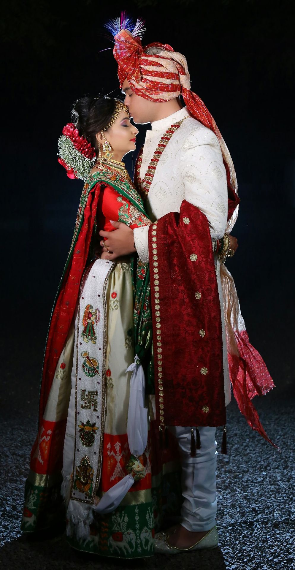 Traditional Wedding Couple in Mandap